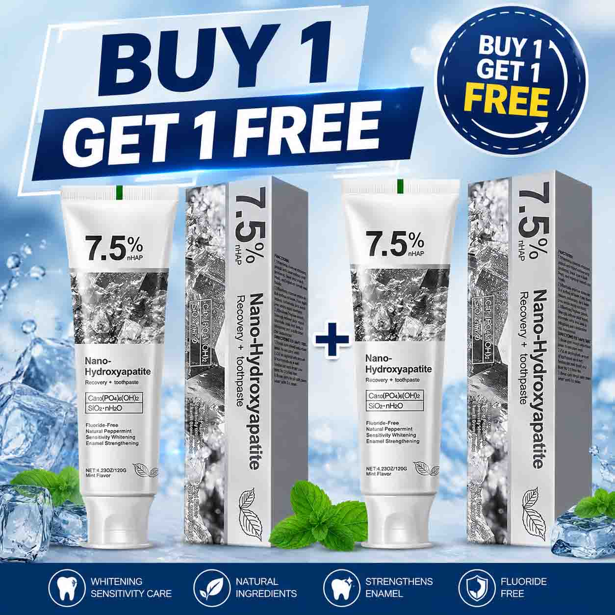 7.5% Hydroxyapatite Toothpaste